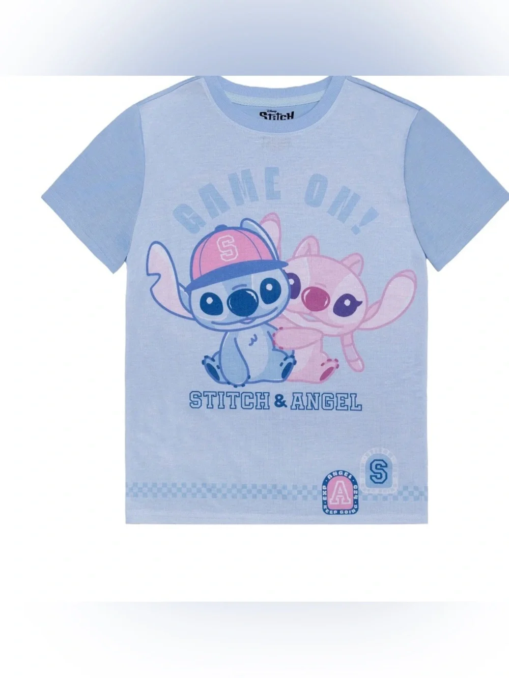 NWT Disney Stitch & Angel Girls Blue Sleep Shirt Nightgown Pajama S 6/6X